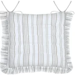 Pernă de scaun Josephine 38X38 cm, culoare crem, 45% poliester 55% bumbac