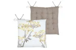 Pernă de scaun Oriana 38X38 cm, culoare auriu, 45% poliester 55% bumbac - imagine 2