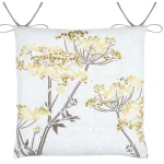 Pernă de scaun Oriana 38X38 cm, culoare auriu, 45% poliester 55% bumbac