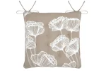 Pernă de scaun Oriana 38X38 cm, culoare natural, 45% poliester 55% bumbac