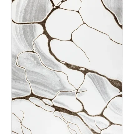 Covor living AURA LUX 53473A Maro / Alb