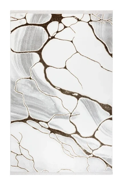Covor living AURA LUX 53473A Maro / Alb - imagine 2