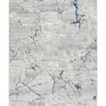 Covor living NOVA LUX 53388B Albastru / Alb