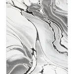Covor living AURA LUX 53474A Gri / Alb