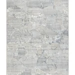 Covor living NOVA LUX 53388B Gri / Alb