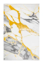 Covor living AURA LUX 53472A Auriu / Alb - imagine 3