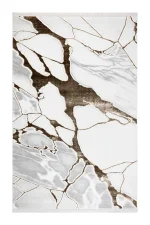 Covor living AURA LUX 53472A Maro / Alb