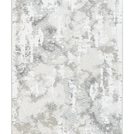 Covor living NOVA LUX 53140B Gri / Alb