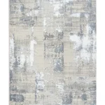 Covor living NOVA LUX 53292B Gri / Alb