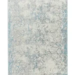 Covor living Rose 38724A Albastru/Gri