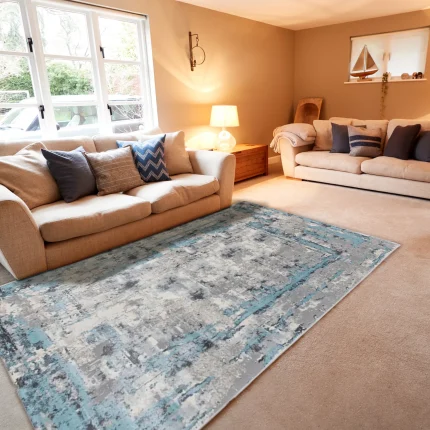 Covor living Rose 50122 Turcoaz