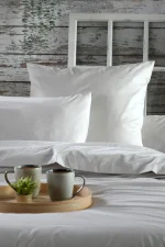 Cearșaf cu elastic Elysee 90X190 cm, culoare gri deschis, 100% bumbac OEKO TEX - imagine 5