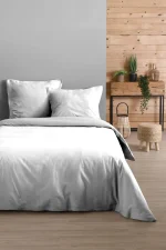 Cearșaf cu elastic Eden 160X200 cm, culoare alb, 100% bumbac OEKO TEX - imagine 2