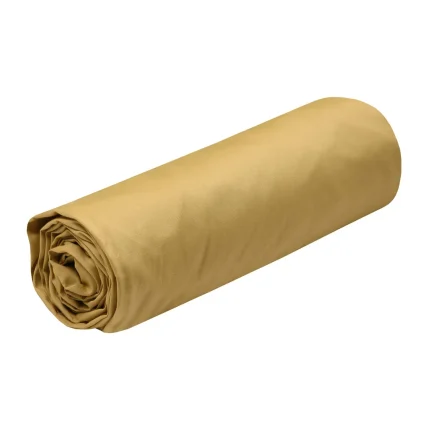Cearșaf cu elastic Elysee 160X200 cm, culoare mustar, 100% bumbac OEKO TEX