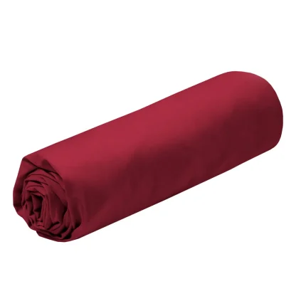 cearșaf elastic 160x200 roșu bumbac