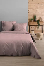 Cearșaf cu elastic Eden 180X200 cm, culoare roz pudră, 100% bumbac OEKO TEX - imagine 2