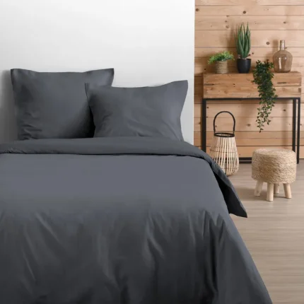 Cearsaf de pilotă Eden pat dublu King Size 260X240 cm, culoare Gri închis, 100% bumbac OEKO TEX