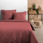 Cearsaf de pilotă Eden pat dublu King Size 260X240 cm, culoare Rubiniu, 100% bumbac OEKO TEX