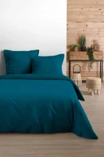 Cearsaf de pilotă Eden pat dublu King Size 260X240 cm, culoare Verde petrol, 100% bumbac OEKO TEX