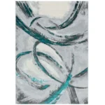 Covor Modern EFES cod: HE776 Gri/ Verde - imagine 2