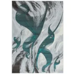 Covor Modern EFES cod: HE778 Gri/ Verde - imagine 2