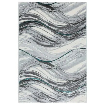 Covor Modern EFES cod: HE796 Gri/ Verde - imagine 2