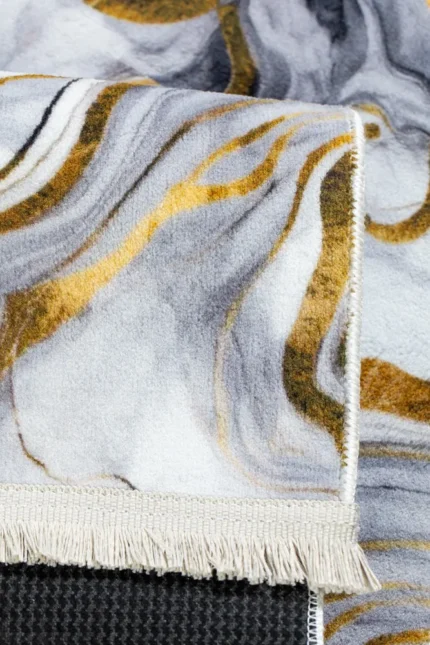 Covor cauciucat LUXENA 04124A Gri / Auriu - imagine 2