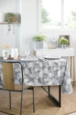Față de masă Agapanthe 140X240 cm, culoare natural, 100% poliester - imagine 2