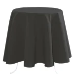 Față de masă Nelson 180 Cm Diametru, culoare antracit, 100% poliester