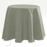 Față de masă Nelson 180 Cm Diametru, culoare verde deschis, 100% poliester