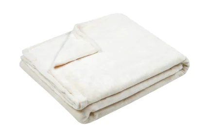 Pătură Doudou 130X160 cm, culoare Crem, 100% poliester - imagine 2