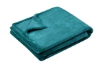Pătură Doudou 130X160 cm, culoare Turcoaz, 100% poliester - imagine 2