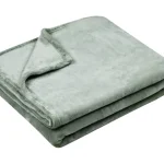 Pătură Doudou 130X160 cm, culoare Kaki, 100% poliester