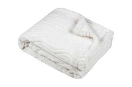 Pătură Columbia 130X160 cm, culoare Crem, 100% poliester - imagine 3