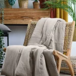 Pătură Coline 125X150 cm, culoare Natural, 100% bumbac