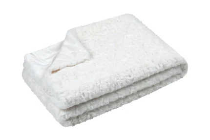 Pătură Brume 130X150 cm, culoare Crem, 100% poliester - imagine 3