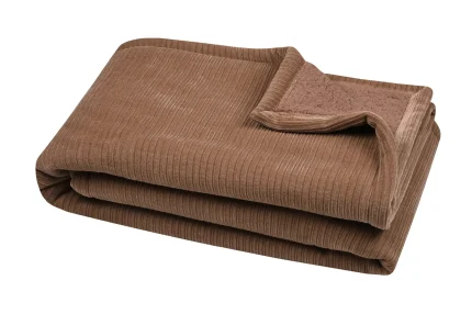 Pătură Clayton 130X160 cm, culoare Cappuccino, 100% poliester - imagine 2