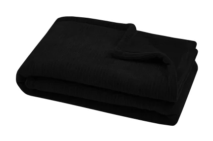 Pătură Clayton 130X160 cm, culoare Negru, 100% poliester - imagine 2