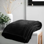 Pătură Clayton 130X160 cm, culoare Negru, 100% poliester
