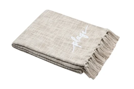 Pătură Dunes 125×150 cm, culoare Natural, 55% bumbac, 45% poliester - imagine 3