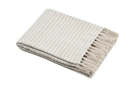 Pătură Balma 125X150 cm, culoare Natural, 100% bumbac - imagine 3