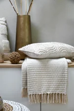 Pătură Balma 125X150 cm, culoare Natural, 100% bumbac