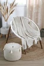 Pătură Nova 125X150 cm, culoare Crem, 55% bumbac, 45% poliester