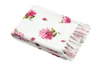 Pătură Printemps 125x150 cm, culoare Roz/Alb, 55% bumbac, 45% poliester - imagine 2