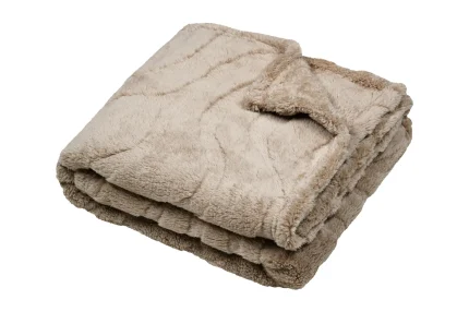Pătură Fauves 130X160 cm, culoare Natural, 100% poliester - imagine 2