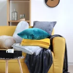 Pătură Doudou 220X240 cm, culoare Negru, 100% poliester