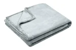 Pătură Doudou 180X220 cm, culoare Gri perlă, 100% poliester - imagine 2