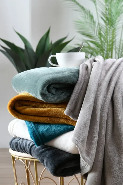 Pătură Stanford 180X220 cm, culoare Verde petrol, 100% poliester - imagine 2