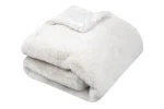 Pătură Bostan 180X220 cm, culoare Crem, 100% poliester - imagine 4