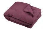 Pătură Coline 180X220 cm, culoare Visiniu, 100% bumbac - imagine 2